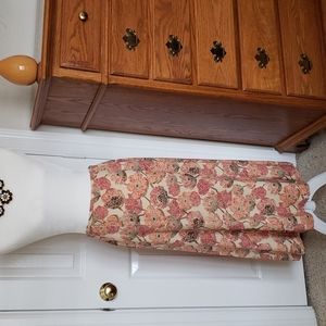 Talbots Silk Flared Floral Skirt EUC